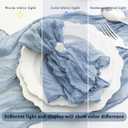 60 Pack Dusty Blue Cheesecloth Napkins Washable 21x21 Inches Dusty Blue Cloth Napkins Set of 60 Bridal Baby Shower Dinner Table Napkins for Wedding Rustic Boho Cotton Gauze Summer Party Table Decor