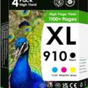 Compatible Replacement for HP 910xl. Works with OfficeJet Pro 8035e 8025e 8025 8022 8028 8035 8020 8015 Printers. 4 Pack (Black, Cyan, Magenta, Yellow)