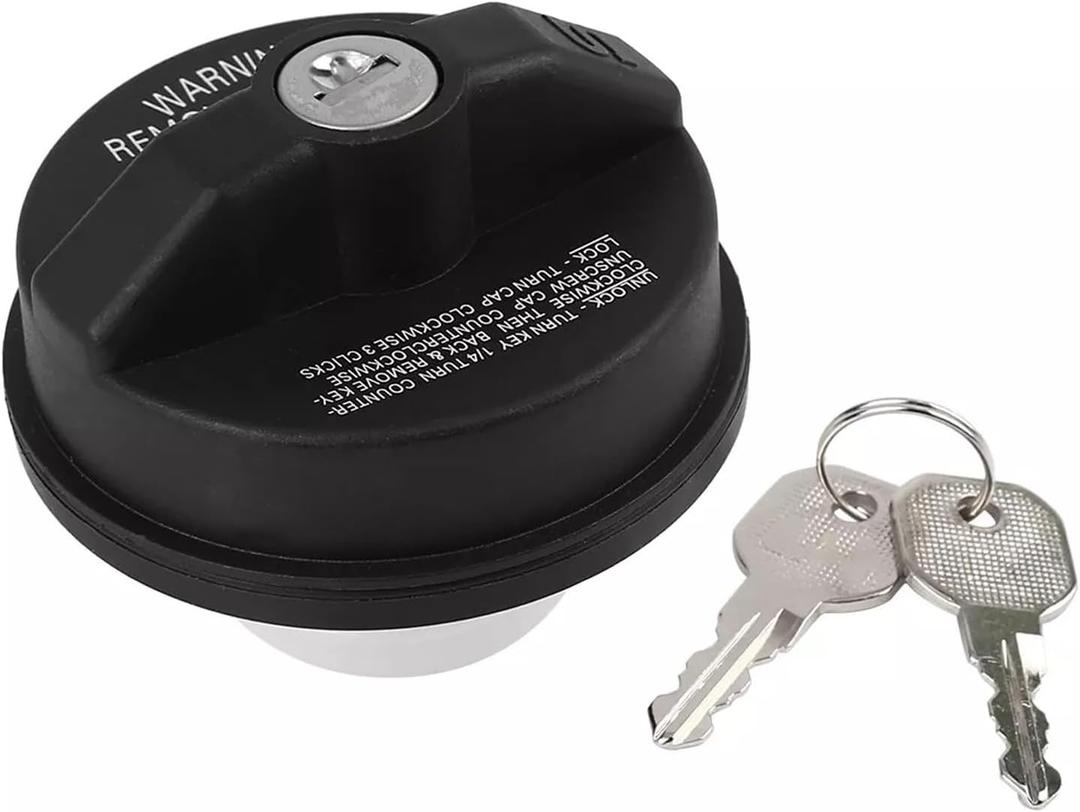 Locking Gas Cap Fuel Tank with Key, Lock Fuel Cap Cover Compatible with 4Runner, Chevy Silverado 1500 2500 3500, Nissan GMC Subaru Buick Replace #10504 77300-47020