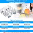 UPGRADED WD28X26099 WD28X34744 Dishwasher Lower Rack Compatible with GE Dishwasher Rack Replacement Parts WD28X24396 WD28X22659 WD28X28918 GDF510PSM0SS GDF510PSD1SS GE Dishwasher Rack Parts with Wheel