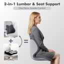 Civa Ergonomic Back Support Cushion for Office & Wheelchair, Posture Support for Long Sitting, Lumbar System & Extra-Thick Memory Foam for Sciatica Pain Relief (Max Hips 40", Waist 38")