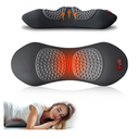 3 in 1 Upadate Rechargeable Electric Lumbar Support Pillow with Adjustable Height for Bed and Chair,Back Massager with Heat,Back Massager for Pain Relief Deep Tissue,Waist Wedge Bolster (Black)