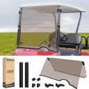 10L0L Golf Cart Windshield for EZGO RXV 2008-up Upgrade Thickened Fold Down Windshields Anti-UV Impact Resistant - 38.18" W X 32.5" H