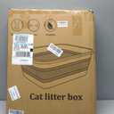 Senior Cat Litter Box, Three Legged Arthritic Open Low Entry for Sick Frail Handicap Disabled Cats, Older Elderly Corner