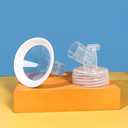 PumpMom-us 17mm Pump Parts for Spectra S2 S1 9 Plus Breast Pump Flanges, 17 mm Flange Backflow Protector Tubing Duckbill Valves, Not Original Spectra Pump Parts