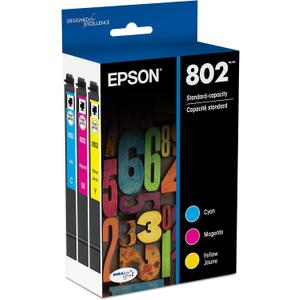 EPSON 802 DURABrite Ultra Ink Standard Capacity Color Combo Pack (T802520-S) Works with WorkForce Pro WF-4720, 4730, 4734, 4740