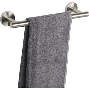 TocTen Bath Towel Bar - Thicken SUS304 Stainless Steel Bathroom Towel Holder, Towel Rod for Bathroom Heavy Duty Wall Mounted Towel Rack Hanger (12IN, Brushed Nickel)