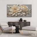 Large White Flower Canvas Wall Art For Living Room Prints 29 X 58 Inch
Artwork Canvas Art Wall Decor White Flower Wall Art Modern Painting Elegance Wall Decor For Hotel Office Home Decoration