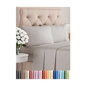 King Size 4 Piece Sheet Set - Comfy Breathable & Cooling Bed Sheets Set - Hotel Luxury Bedding for Women, Men, Kids, Teens, Boys & Girls - Deep Pockets, Soft and Wrinkle Free - Oeko-Tex - Light Grey