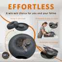 Peekaboo Cat Tunnel with Cute Paw Window, Large Indoor Donut Cat Cave for Play & Nap, Random Zipper Color (White/Charcoal Gray), Scratch-Resistant & Hand-Washable, Dark Gray