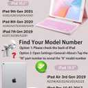 TUNKARMOR for iPad 9th / 8th / 7th Generation 10.2 inch & iPad Air 3rd Gen & iPad Pro 10.5 inch Case with 7 Color Backlit Keyboard - Built in Pencil Holder with Mouse (Pink)