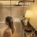 IP65 Waterproof Shower Lamp for Bathroom, Cordless Lamp Rechargeable Battery Operated, 3-Colors Dimmable Wireless Touch Lamp for Bathtub, Shower Light, Bath Light and Relaxing Routines, 1 Pack