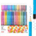 Grabie Erasable Gel Pens, 36 Colors Erasable Pens, Make Mistakes Disappear Colored Pens, Assorted Color Inks for Drawing Writing Planner,Gel Pens for Coloring, Set of 36