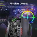 Redragon M801 Wireless Gaming Mouse, RGB Gaming Mouse with MMO 9 Programmable Macro Editing Buttons, UP 16000 Adjustable DPI, Rapid Fire Button for Game, Windows,PC - Wireless, Black