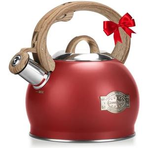 Hauce Radio Tea Kettle for Stovetop, 2.1 Quart Loud Whistle Stovetop Teapots,Food Grade Stainless Steel Tea kettles for Stove Top with Anti-hot Ergonomic Handle,Suitable for All Heat Sources