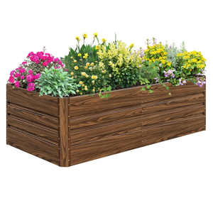 SnugNiture Galvanized Raised Garden Bed 6x3x2FT Outdoor Large Metal Planter Box Steel Kit for Planting Vegetables, Flowers