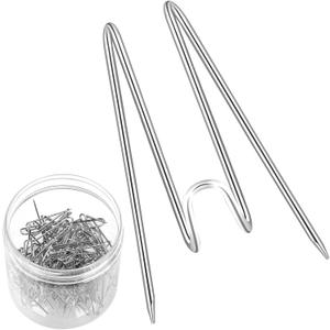 50Pcs Cubicle Hooks - Fabric Panel Wall Hooks with Clear Storage Box for Office, Home, School Decor & DIY Parties (['Silver'])