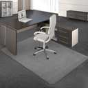BesWin Office Chair Mat for Carpeted Floors, 46'' x 72'' Large Desk Chair Mat for Low Carpets, Premium Quality Hard Carpet Protector for Work, Home, Gaming, Easy Glide and Flat Without Curling