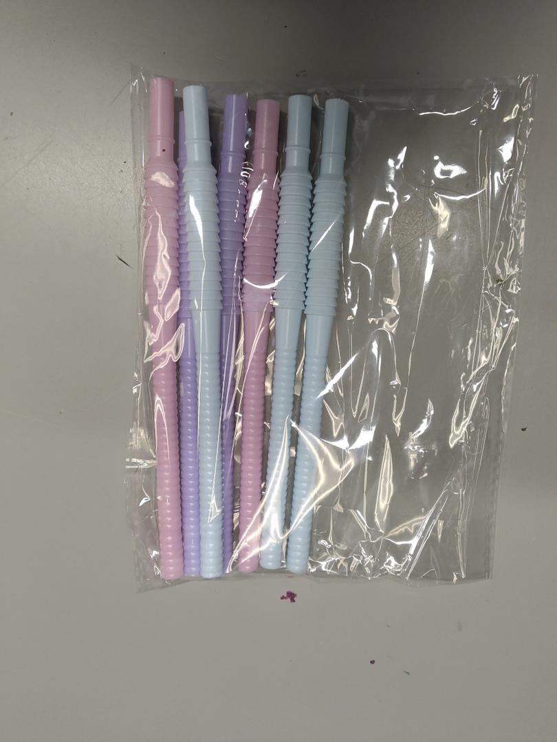 Silicone Straws | 7 Reusable Drinking Straws for Kids + Cleaning Brush + Storage Bag | BPA Free, Durable, Heat and Cold Resistant, Easy to Clean, Eco Friendly