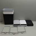 3 Pack Automatic Small Bathroom Trash Can with Lid - 2.5 Gallon Touchless Garbage Can, Motion Sensor Smart Trash Bin, Slim Dog Proof Trashcan, Waterproof Plastic Wastebasket for Bedroom Office Kitchen (Black/White/Grey)