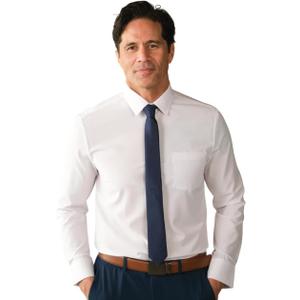 &COLLAR Slim Fit/Athletic Fit Long Sleeve Performance Men's Dress Shirt (White, XXL)