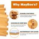 Beehive Starter Kit 10-Frame Bee Boxes and Frames Starter Kit Wax Coated Bee Hives and Supplies Starter Kit Including Beekeeping Tools Kit with Beekeeping Veil