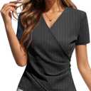 Womens Summer Y2K Halter Tank Tops, Sexy Sleeveless Backless Slim Fit Ruched Going Out Camisole (L)