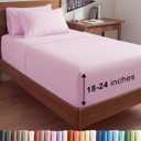 Extra Deep Twin XL Sheet Set - 4 Piece College Dorm Bed Sheets Set with Extra Deep Pockets - Ultra-Soft, Comfy & Breathable Bedding for Women, Men, Kids & Teens - Wrinkle & Fade Resistant - Light Pink
