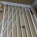 Babelio Metal Baby Gate, 29-48" Auto Close Easy Install Pet Gate, Extra Wide Walk Thru Child Safety Gate, Pressure Mounted Dog Gate for Doorways & Stairs, with Y Spindle Rods, White