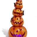Hodao Halloween Pumpkin Decorations Indoor Halloween Decorations Clearance for Table/Halloween/Window/Present Box/Gift/Courtyard Corridor (Orange Stacked Pumpkins)
