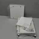 10" Wide Square Drink Table with Adjustable Feet - 3-Tier Small Side Table for Apartments, Balcony & Office | Space-Saving, Lightweight & Multi-Functional (Plants, Books, Drinks, White)