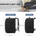 Gieury Carry On Backpack, 50L Travel Backpack, Luggage Backpack TSA Flight Approved Laptop Backpack for Men & Women, Large Expandable 40L Daypack Lightweight Business Weekender Bag, Black