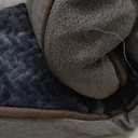 VANKEAN Dog Bed Soft Crate Pad Mat Reversible Warm& Cool, Washable Comfy Kennel Pad with Orthopedic Egg-Crate Foam for Small Medium Large Dogs, Water-Resistant Pet Bed, Grey