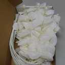 BooGaeio Artificial Eucalyptus 5Stems Fake Floral Home Wedding Table Decor, White Pack of 2