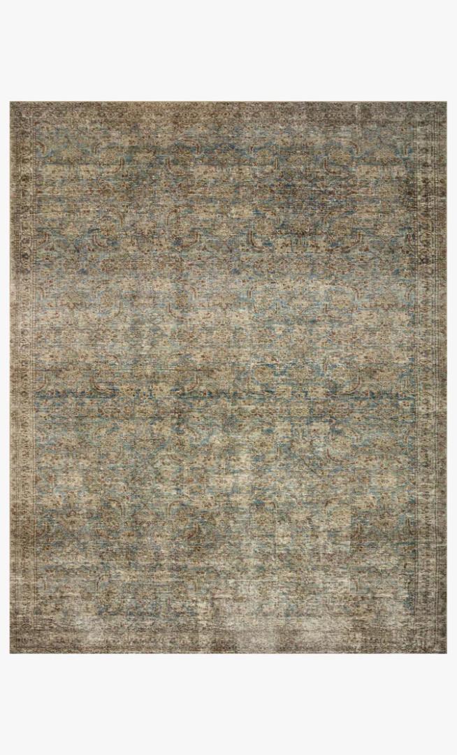 Loloi Amber Lewis Morgan 2'-3" x 7'-6" Runner Runner Rug in Sea/Sage - Large Area Rug, Neutral Area Rug for Room Décor, Vintage Rug Inspired, Soft Area Rug for Living Room, Bedroom, Dining Area