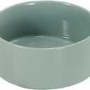 SPUNKYJUNKY 28.7OZ Ceramic Dog and Cat Bowl, Modern Cute Weighted Food Water Bowl for Replacement Morandi Green (1 Pack)