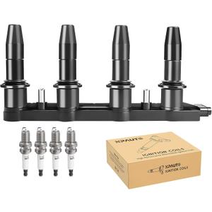 Ignition Coil Pack and Spark Plugs kit fit for L4 1.8L 2011 2012 2013 2014 2015 Chevy Cruze, 2012-2018 Chevy Sonic, 1.6L 2009 2010 2011 Chevy Aveo 5, UF620