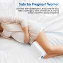LESUMI Memory Foam Knee Pillow, Sleeping Leg Pillow, for Side Sleepers & Pregnant Women - for Spinal Alignment, Relief Sciatica, Knee, Back, Leg & Hip Pain, with Washable Cover & Travel Bag, White
