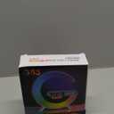 Mini LED Table Lamp with 4-in-1 Wireless Charger, Night Light, Sunrise Alarm Clock, Bluetooth Speaker, Smart Atmosphere Table Lamp for Bedroom, Office, Home Decor (White)