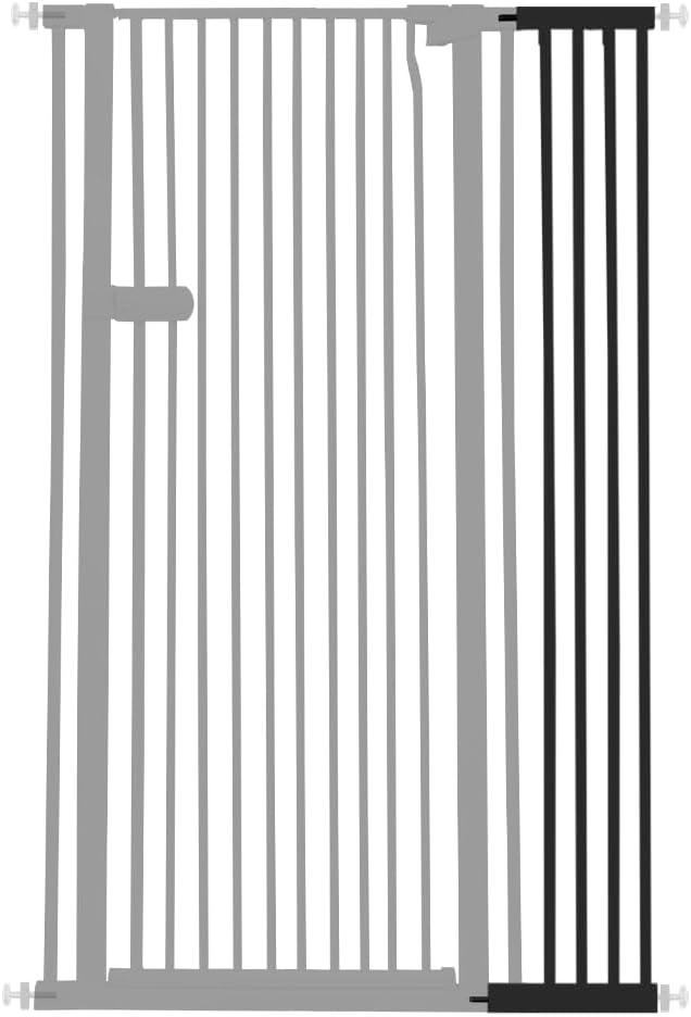 Lumizone Extra Tall Cat Gate Extension Kit 55.12" High 8.27" Wide Black