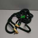 Flexi Hose with 8 Function Nozzle, 50FT - Lightweight Expandable Garden Hose, No-Kink Flexibility, 3/4 Inch Solid Brass Fittings and Double Latex Core - Green