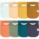 8-Pack Baby Bibs for Boys, Girls - Pullover Bibs for Drooling Teething Baby Girl & Boy Toddler, Newborn, Soft & Absorbent, Cute Colors, Large Torso Coverage Keep Infant Clean & Dry (Eclipse)