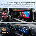 for 2025 Kia Sportage Screen Protector for 2023-2025 Sportage EX/X-Line/Hybrid EX/PHEV X-Line 12.3-in for Kia Sportage Accessories Anti-Scratch Nano Protective Film 2PCS