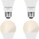 SYLVANIA Wifi LED Smart Light Bulb, 60W Equivalent Dimmable Soft White A19, Compatible with Alexa and Google Home Only - 4 Pack (75672)