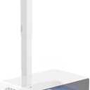 Projector Ceiling Mount with Tray, Adjustable Height Universal Bracket with Concealed Cable Management, No Hole Installation, Holds up to 22 lbs  Ideal for Home Theater & Office (White)