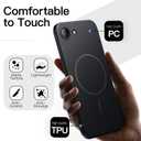 JETech Magnetic Slim Case for iPhone 17e (2026) / iPhone 16e Compatible with MagSafe, Camera Lens Full Protection, Ultra-Thin Lightweight Matte Finish Minimalist Phone Cover (Black)
