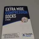 Doctor's Select 3 Pairs Plus Size Compression Socks Wide Calf | 20-30 mmHg Compression Socks for Women Wide Calf (4X-Large, 1 Pair Pink, 1 Pair Purple, 1 Pair Blue)