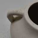 Ceramic Flowerpot for Indoor Plants Wabi Sabi Design Decorative Holder, White