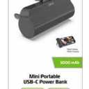 Mini Portable USB-C Power Bank 2 Phone Charges 5000 mAh