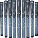 WINN TITANUN DRI-TAC OVERSIZE- LATEST SERIES 09 Pieces DarkGrey/SilverGrey Golf Grip - Non-Slip & Cushioned Comfort - Incredible Comfort & Moisture-Wicking - Shock Absorption Benefits for Pain-Free